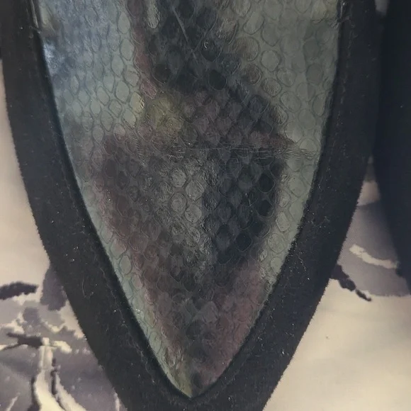Christian Siriano Black Snake Print Flats - Picture 4 of 4